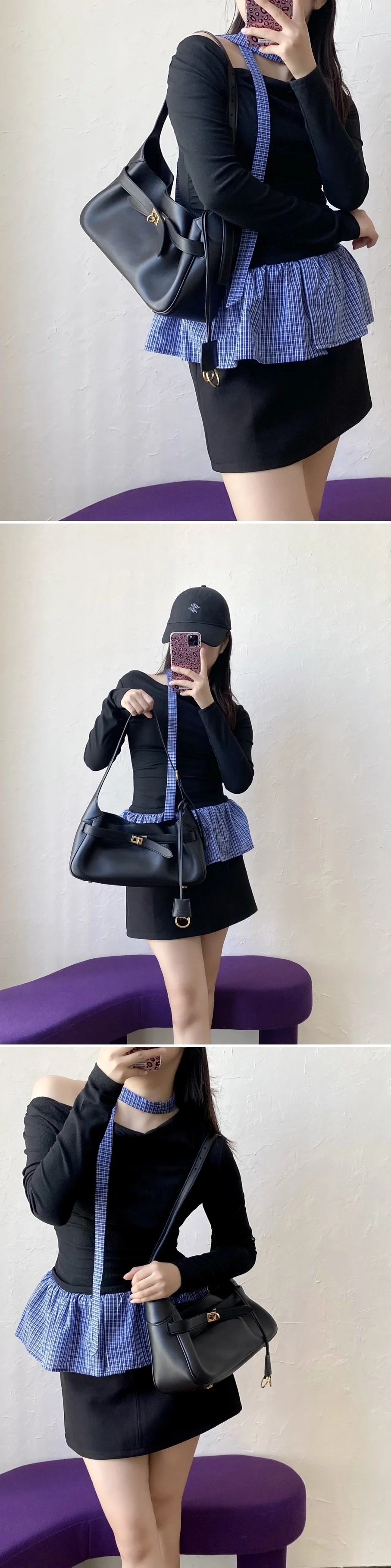 발렌시아가  벨 에어 미디엄 숄더백 30