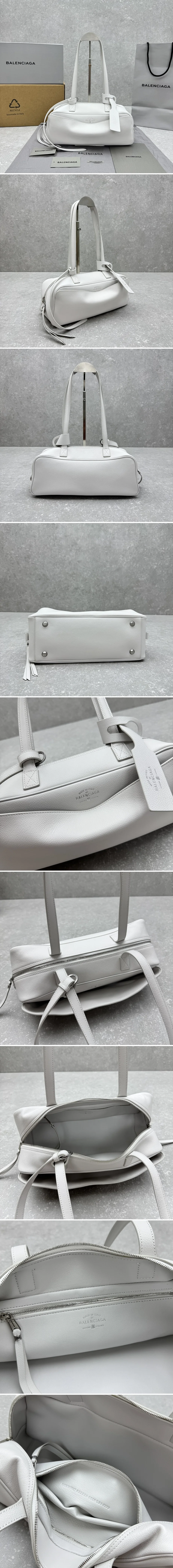 발렌시아가 캐리 스몰 레더 볼링 백