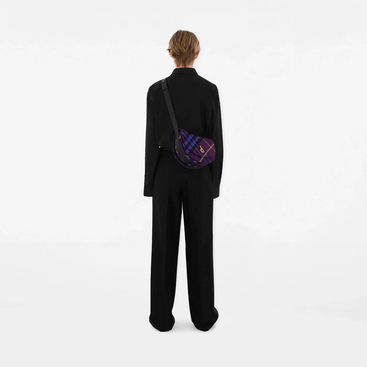 버버리 미디엄 로킹 홀스백 퍼플