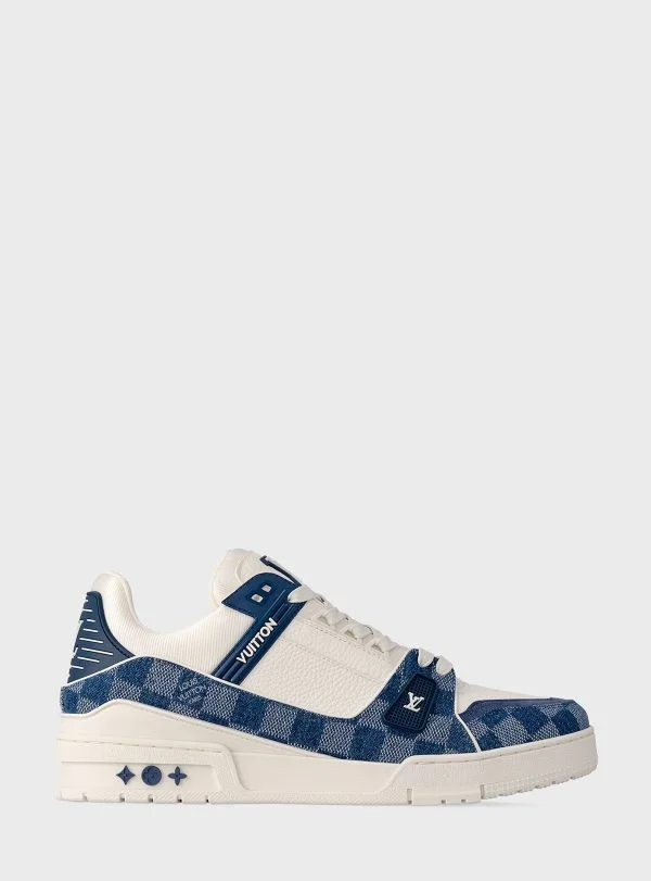 루이비통 트레이너 스니커즈 다미에 블루