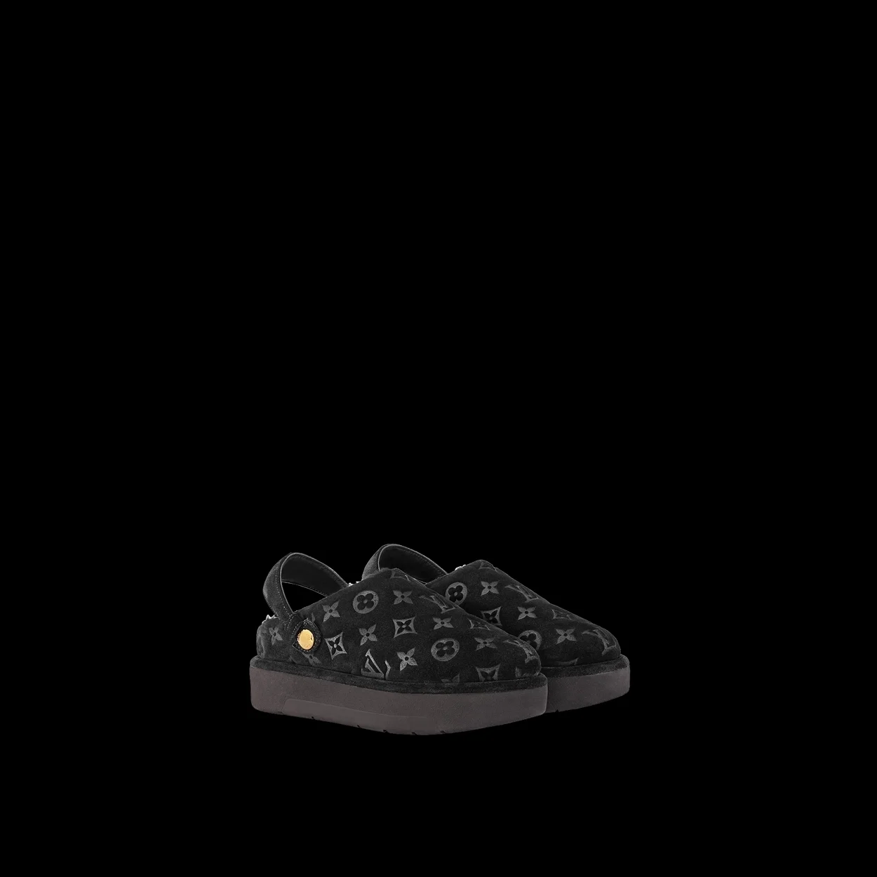 루이비통 아스펜 플랫폼 클로그 블랙