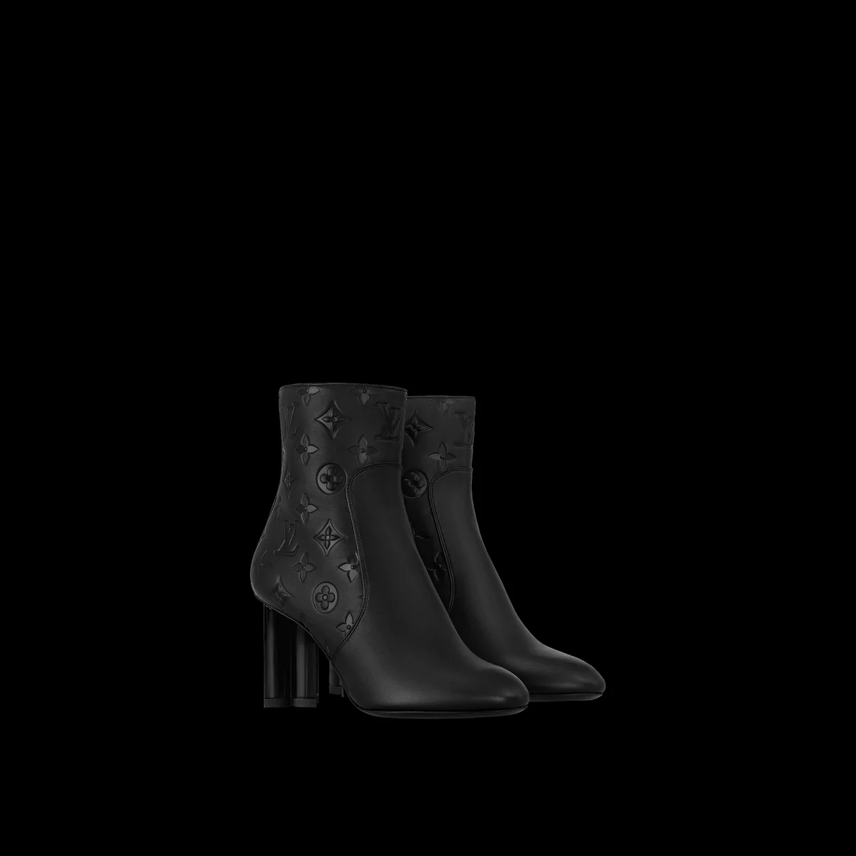 루이비통 실루엣 앵클 부츠 블랙