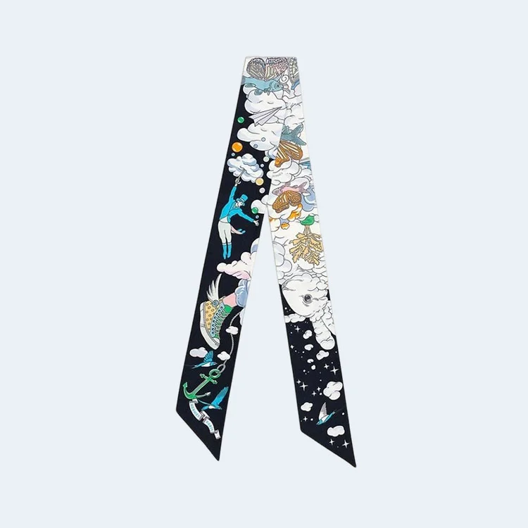 에르메스 Sur Mon Nuage 트윌리 블랙