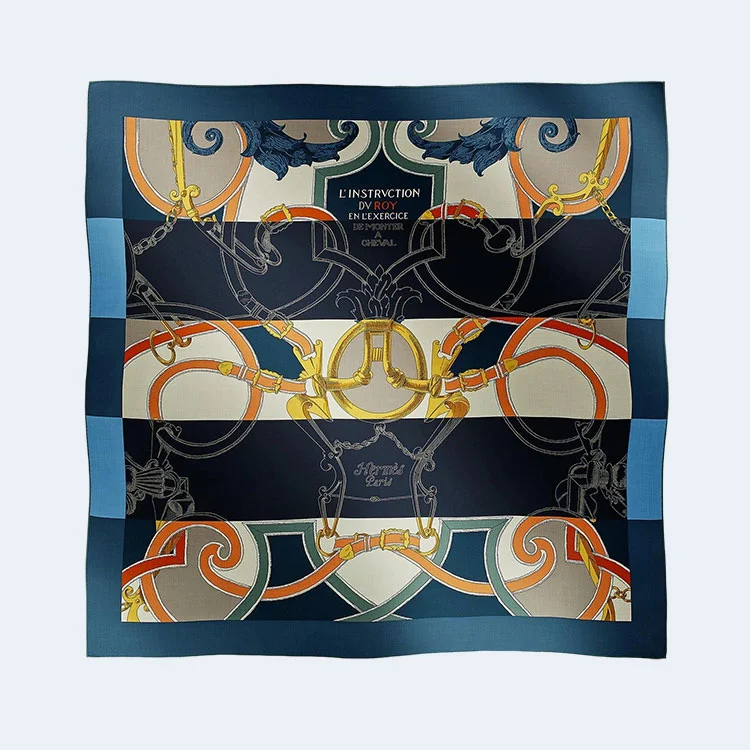 에르메스 블루 아르두아즈 숄 스카프