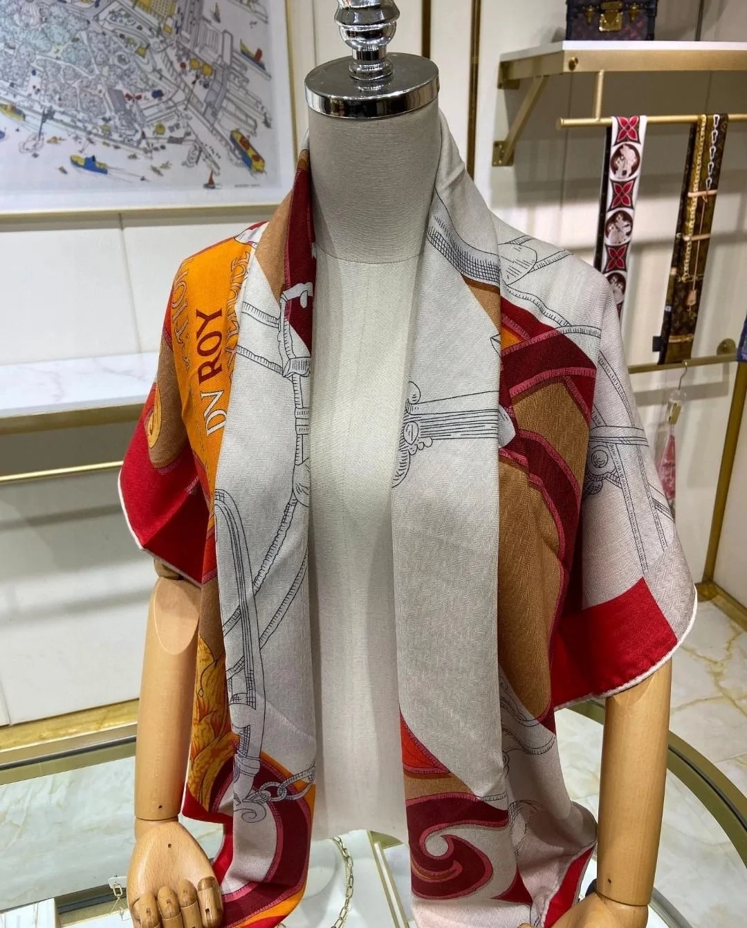 에르메스 코라 이유 숄 스카프