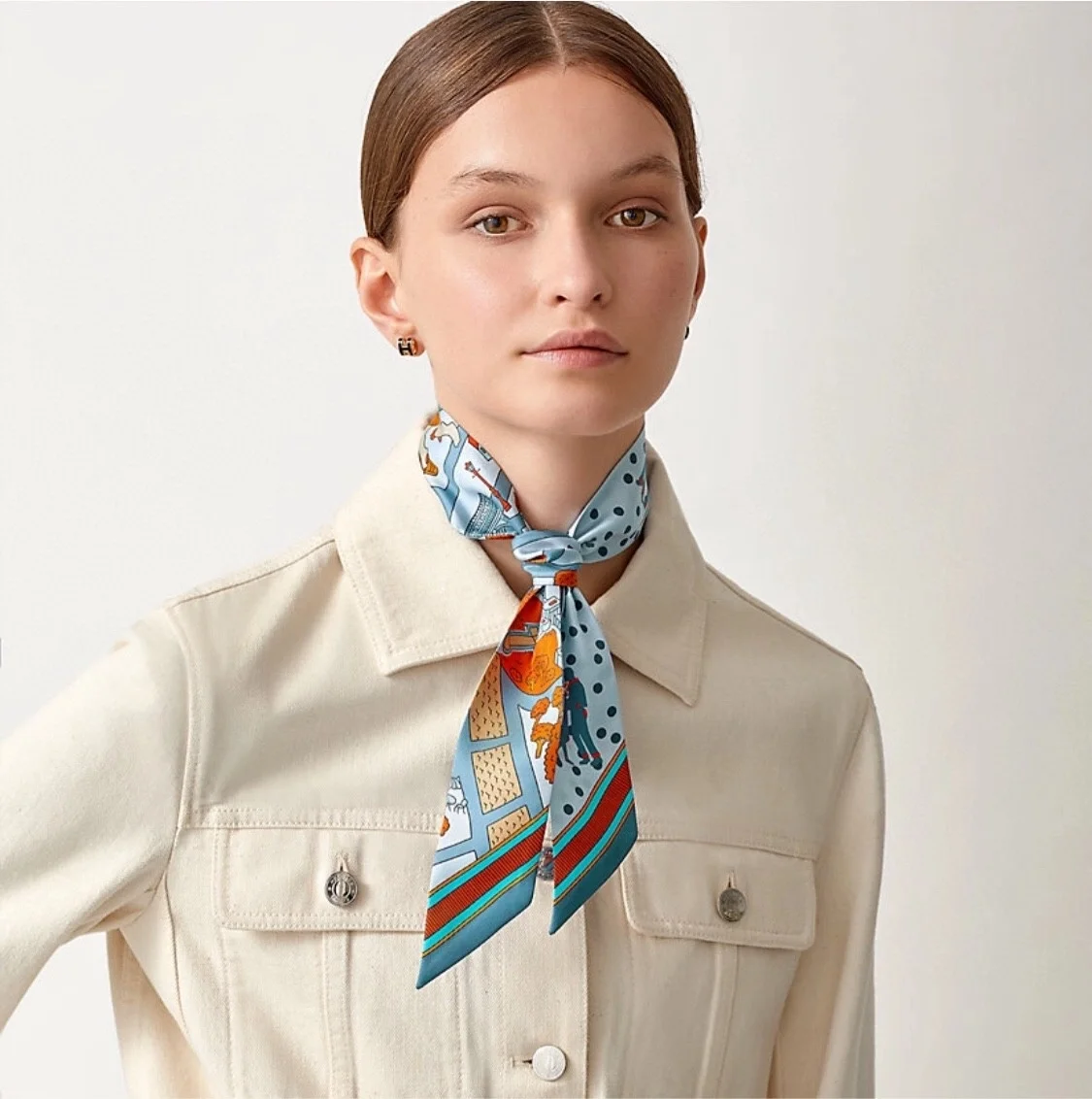 에르메스 Les Nouveaux Amoureux de Paris 트윌리 스카이블루