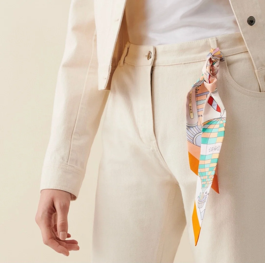 에르메스 Les Folies du Ciel 트윌리 오렌지