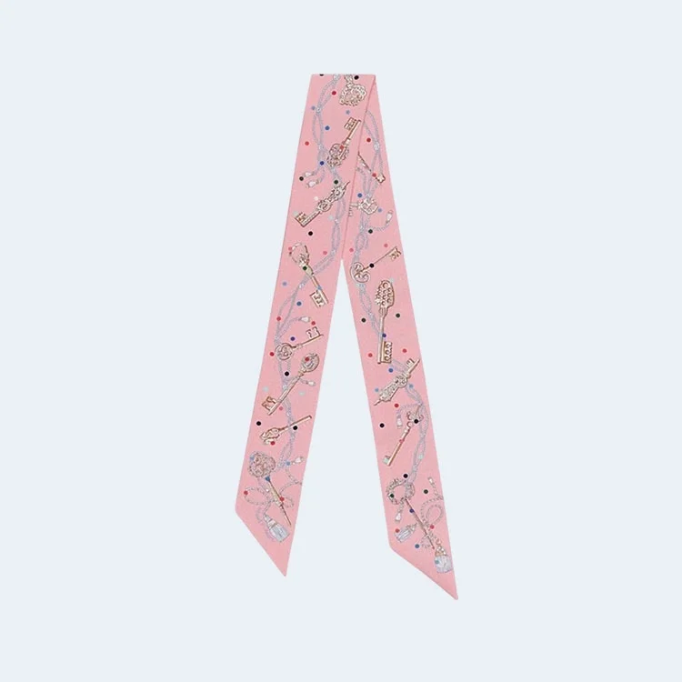 에르메스 Les Cles a Pois 트윌리 핑크