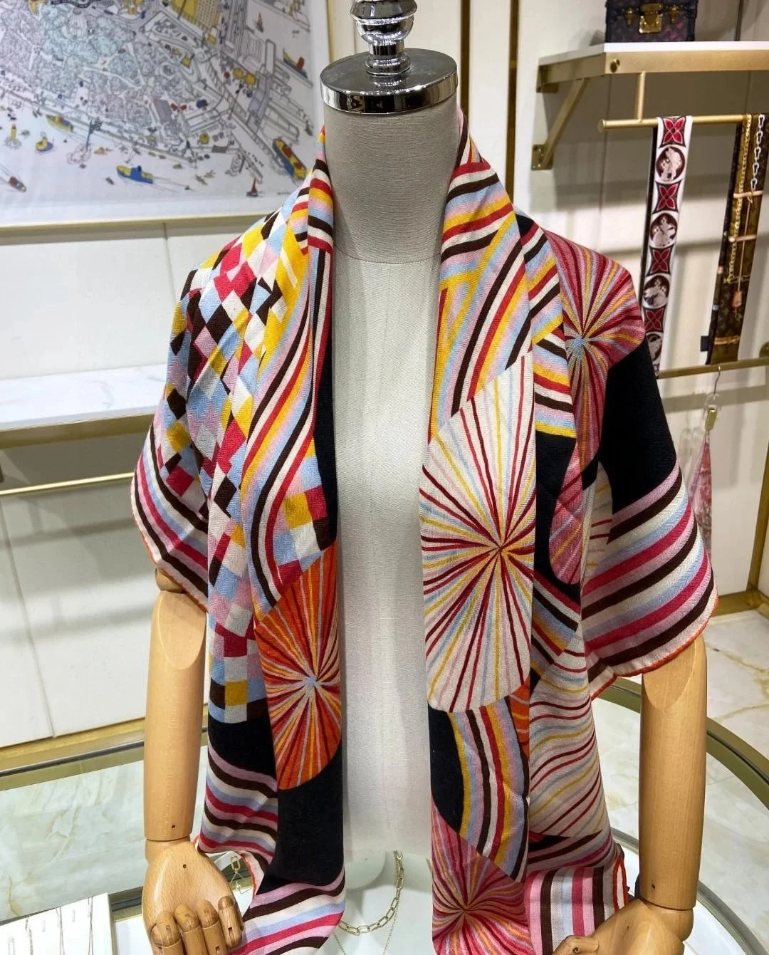 에르메스 Flores Del Este 140 누아 스카프