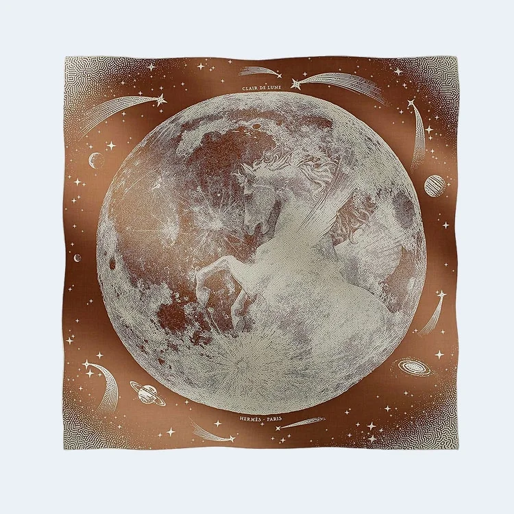 에르메스 CLAIR DE LUNE 140 까멜 숄 스카프