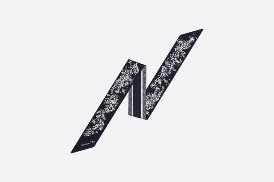 디올 블랙 투왈 드 주이 플라워 미차 스카프