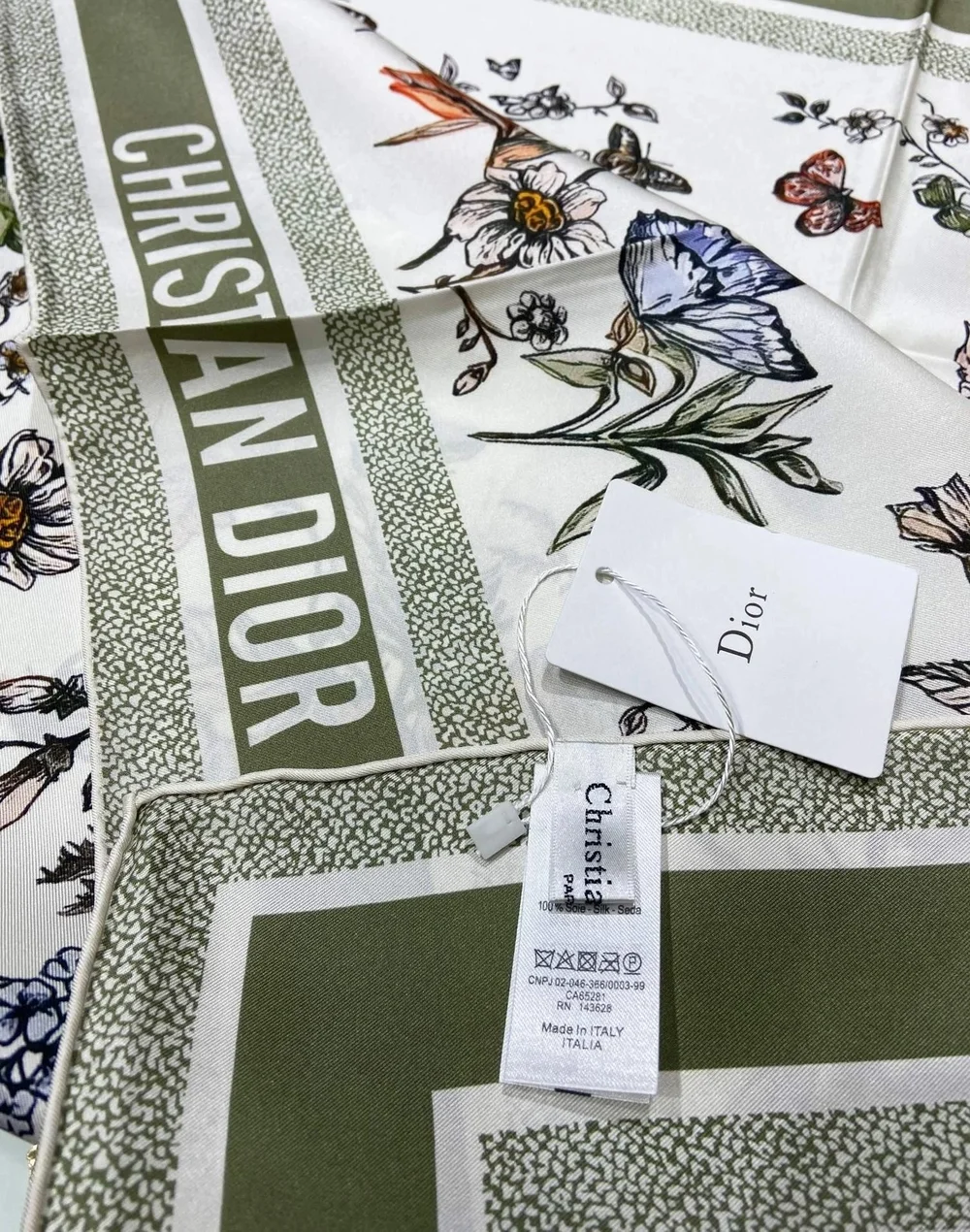 디올 TOILE DE JOUY 멕시코 90 스퀘어 그린 스카프