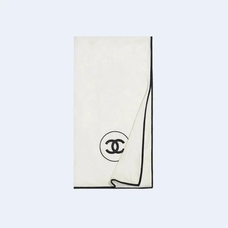 샤넬 CC로고 캐시미어 아이보리 스카프