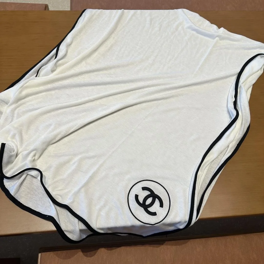 샤넬 CC로고 캐시미어 아이보리 스카프