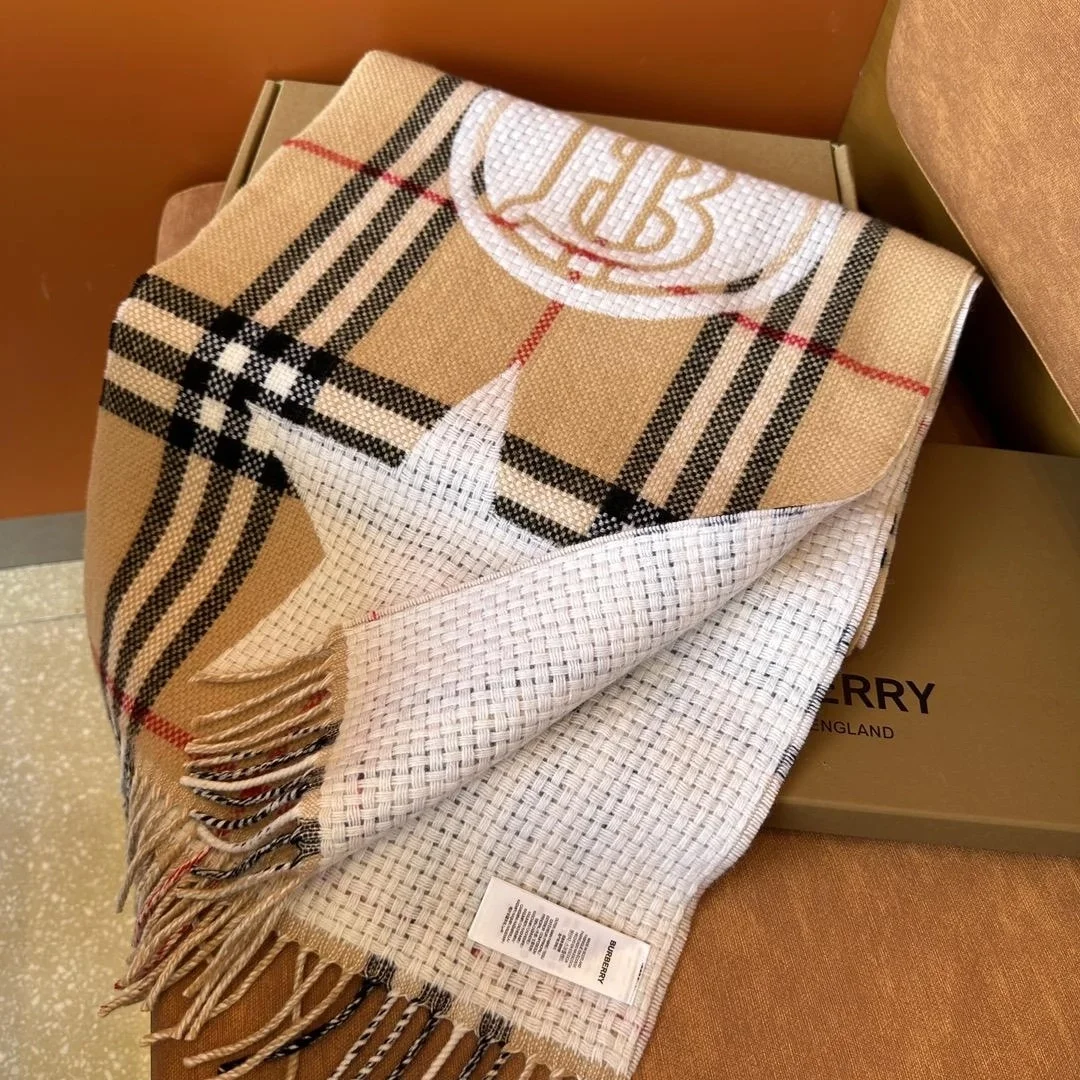 버버리 몽타주 체크 아카이브 베이지 스카프