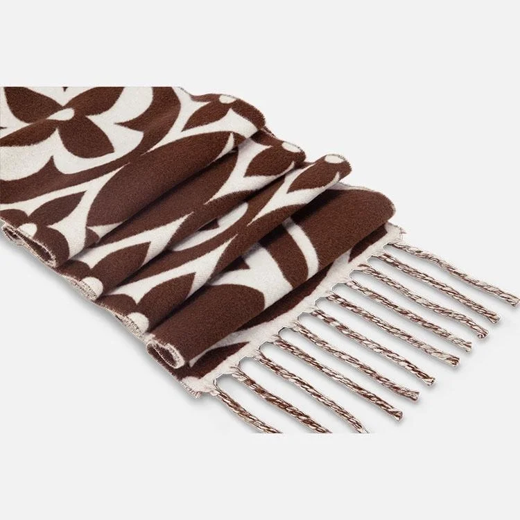 루이비통 메달리언 브라운 스카프