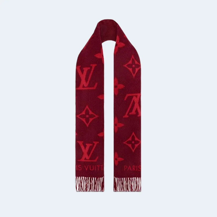 루이비통 레이캬비크 쎄리즈 레드 스카프