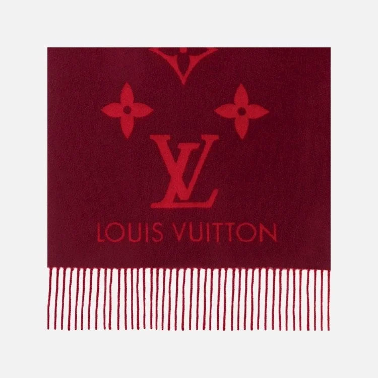 루이비통 레이캬비크 쎄리즈 레드 스카프