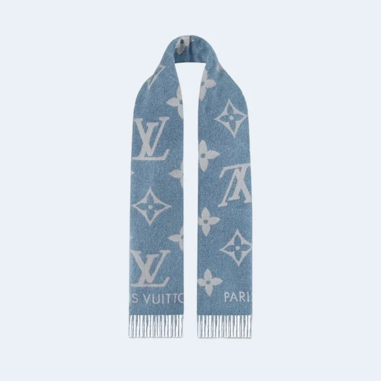 루이비통 레이캬비크 데님 블루 스카프
