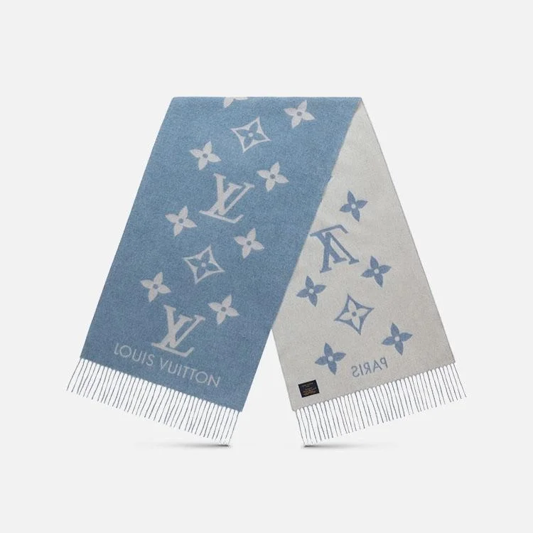 루이비통 레이캬비크 데님 블루 스카프