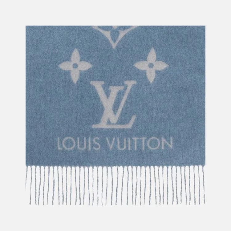루이비통 레이캬비크 데님 블루 스카프