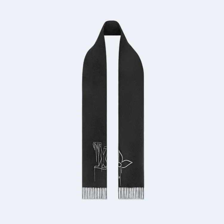 루이비통 LV 스티치 블랙 스카프
