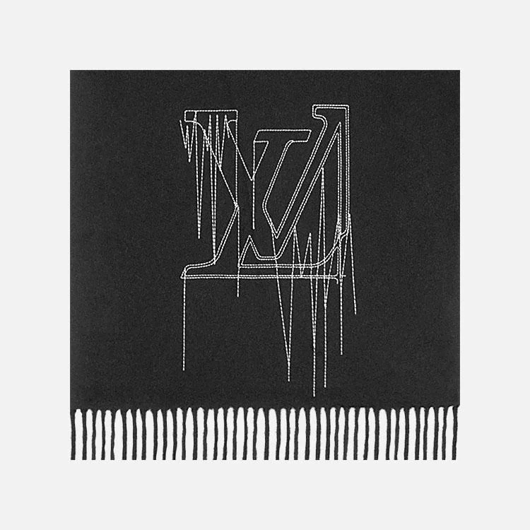루이비통 LV 스티치 블랙 스카프