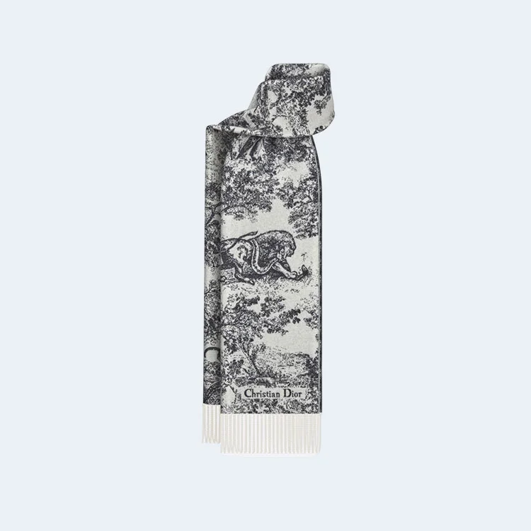 디올 TOILE DE JOUY SAUVAGE 그레이 스카프