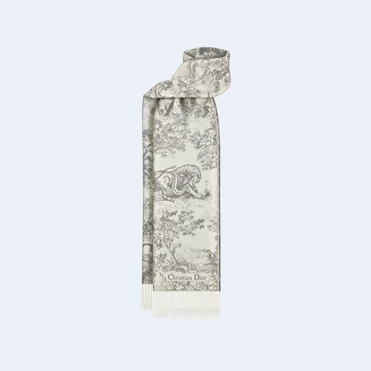디올 TOILE DE JOUY SAUVAGE 그레이 스카프