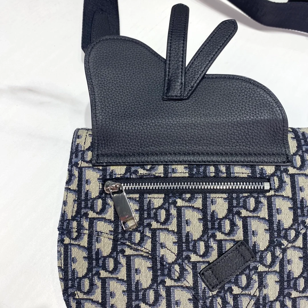 디올 새들 파우치 백 베이지