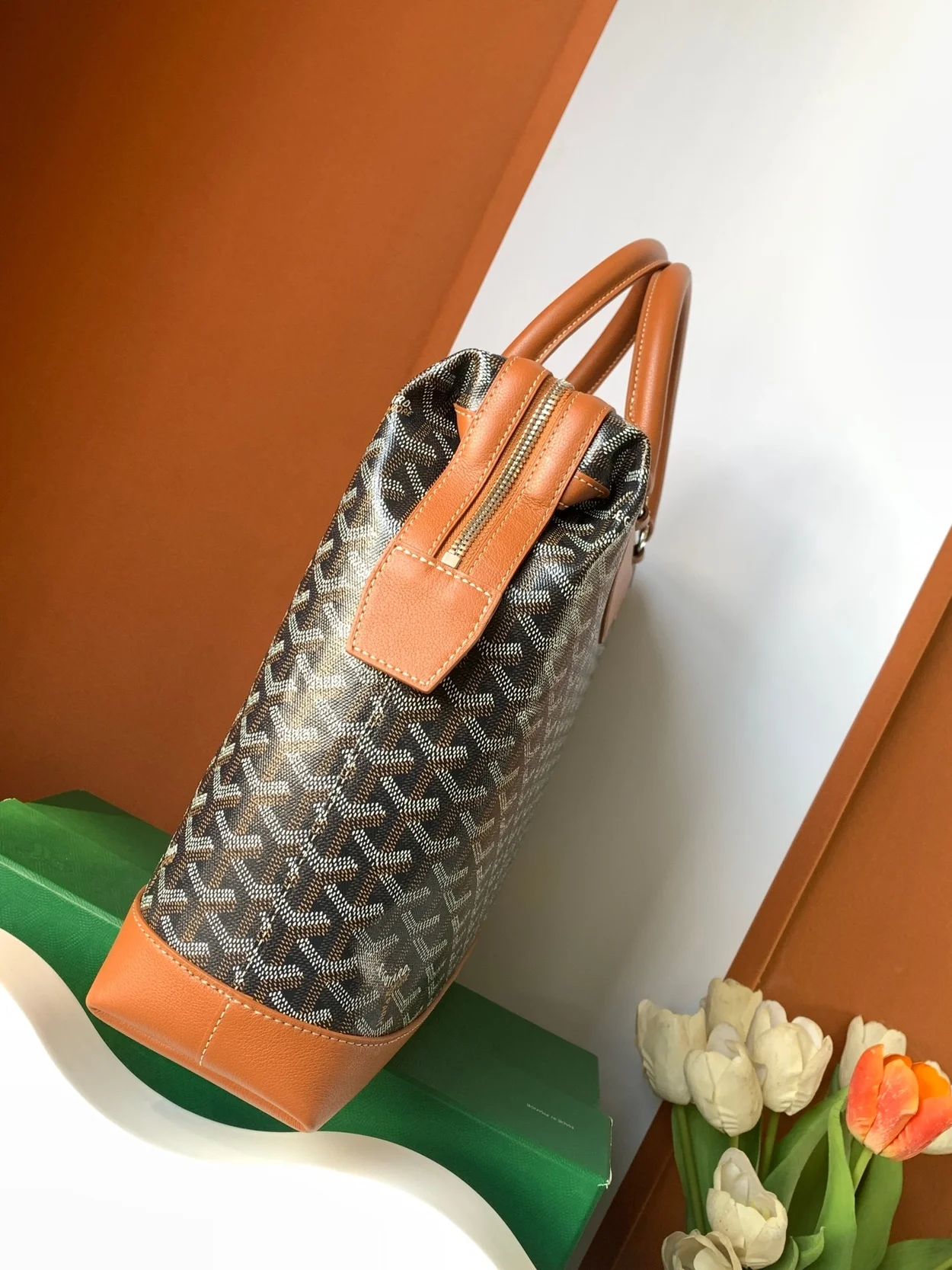 고야드 시스알팡 브리프케이스 탄