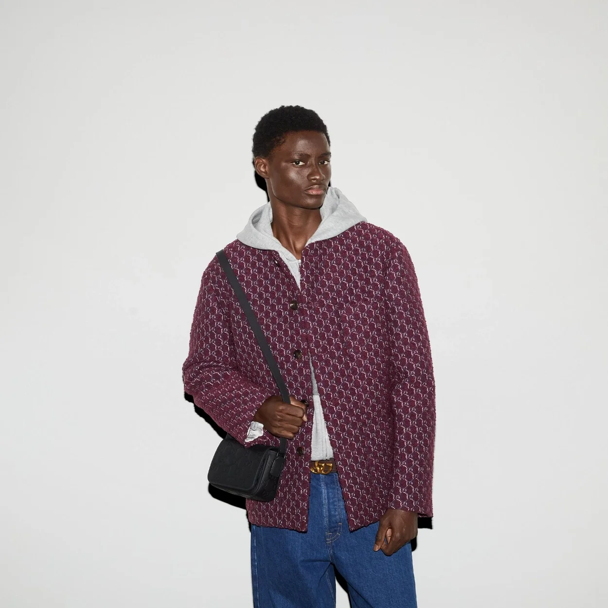 구찌 GG 러버 효과 슈퍼 미니백