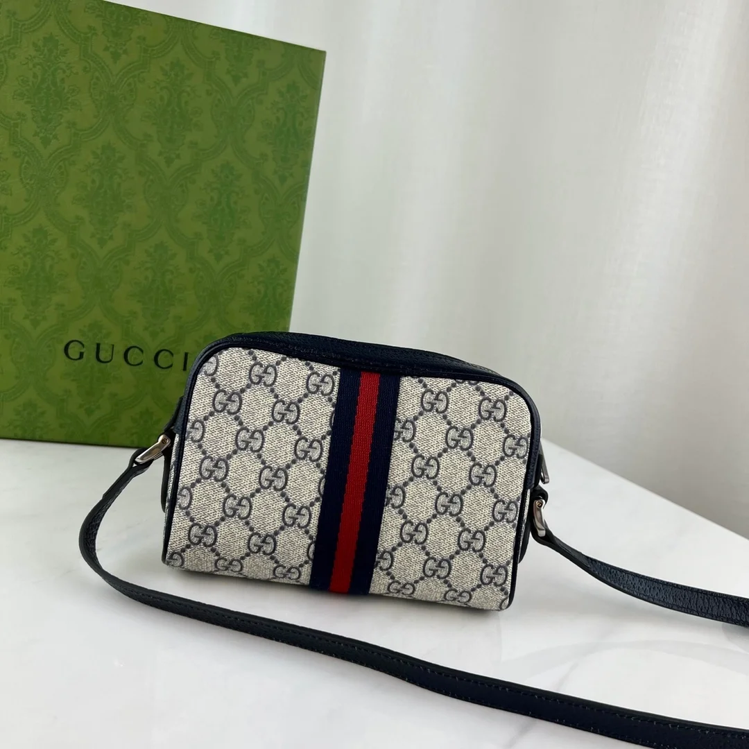 구찌 오피디아 GG 메신저백 베이지 블루