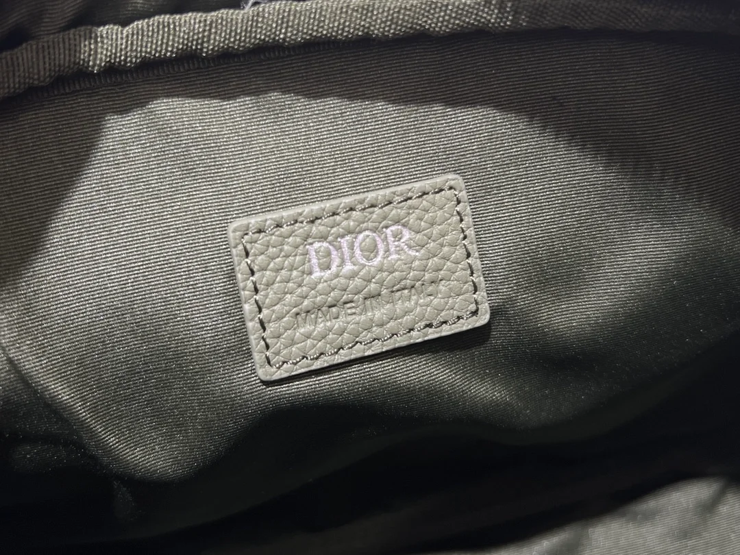 디올 Saddle 카키 오블리크 자카드니 트리플 파우치