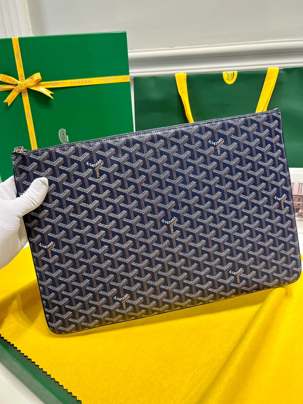 고야드 세나 클러치 GM 네이비