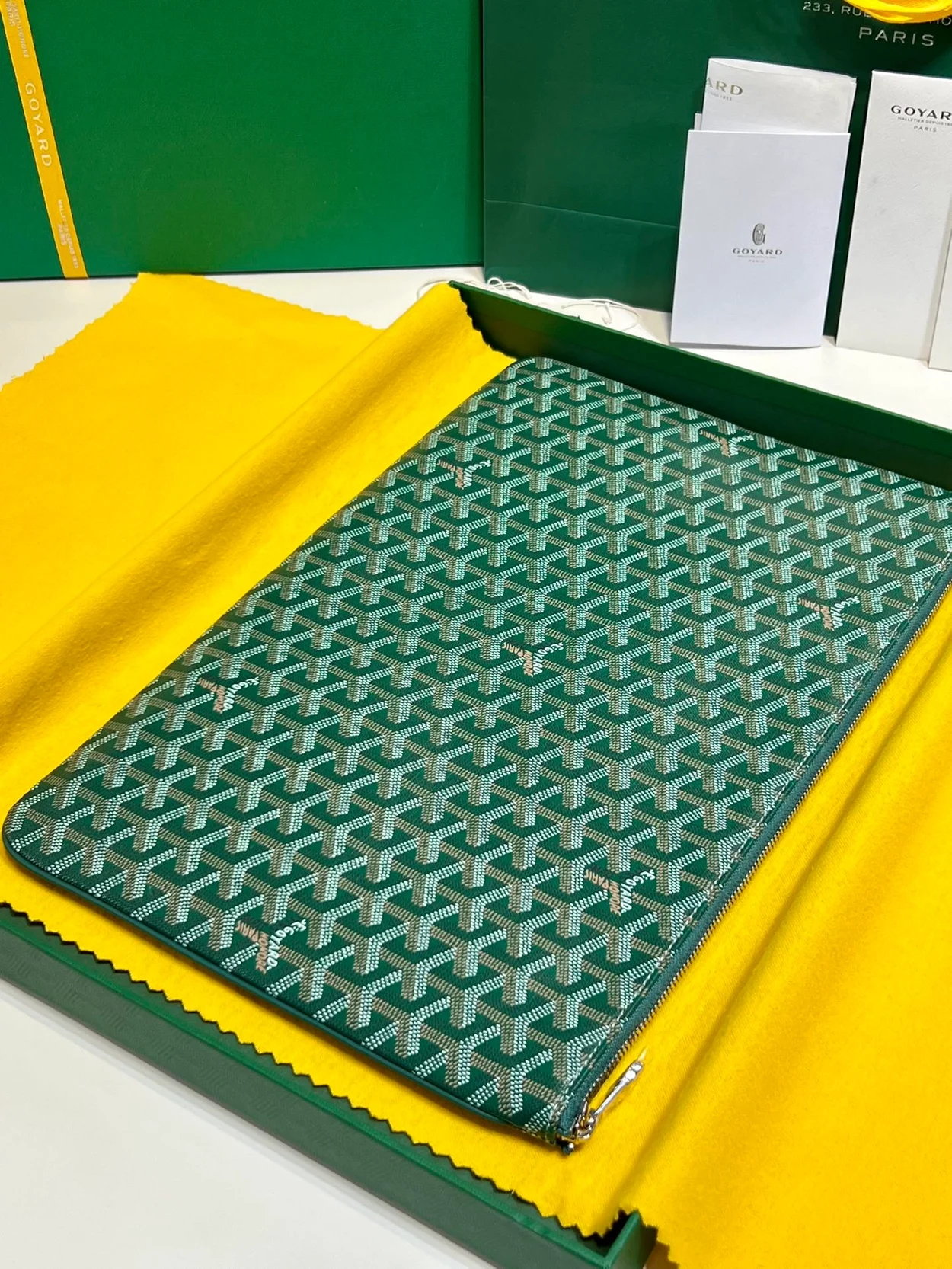 고야드 세나 클러치 MGM 그린