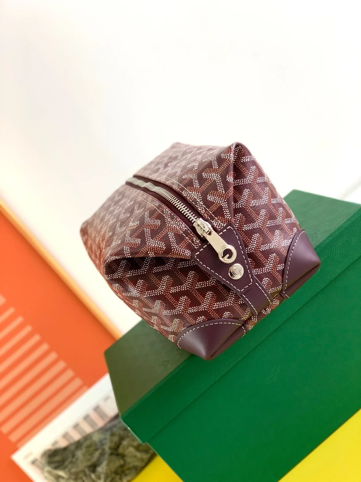 고야드 볼링 25 클러치 버건디