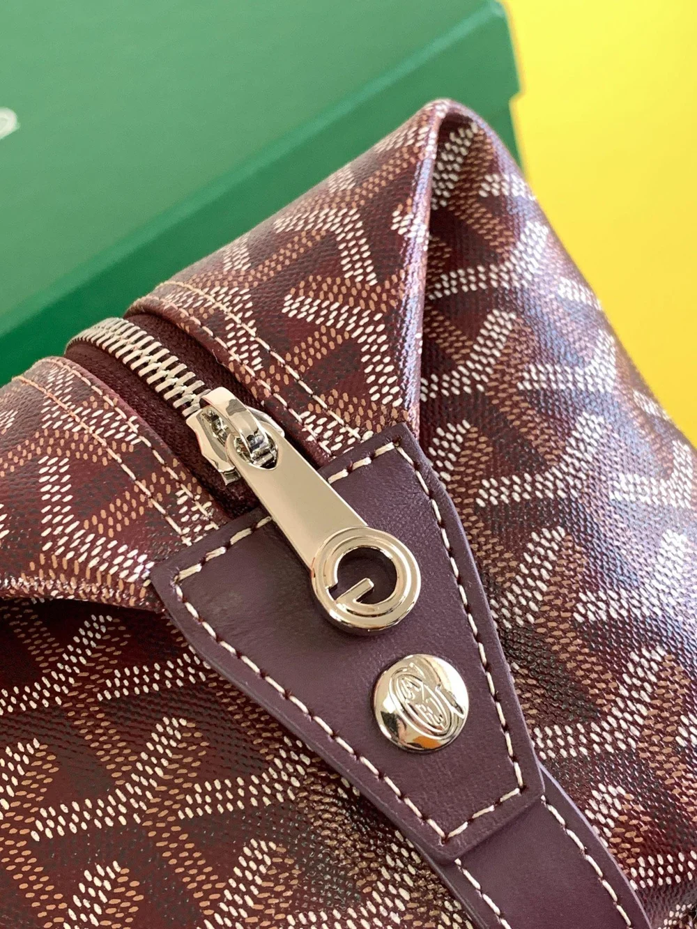 고야드 볼링 25 클러치 버건디