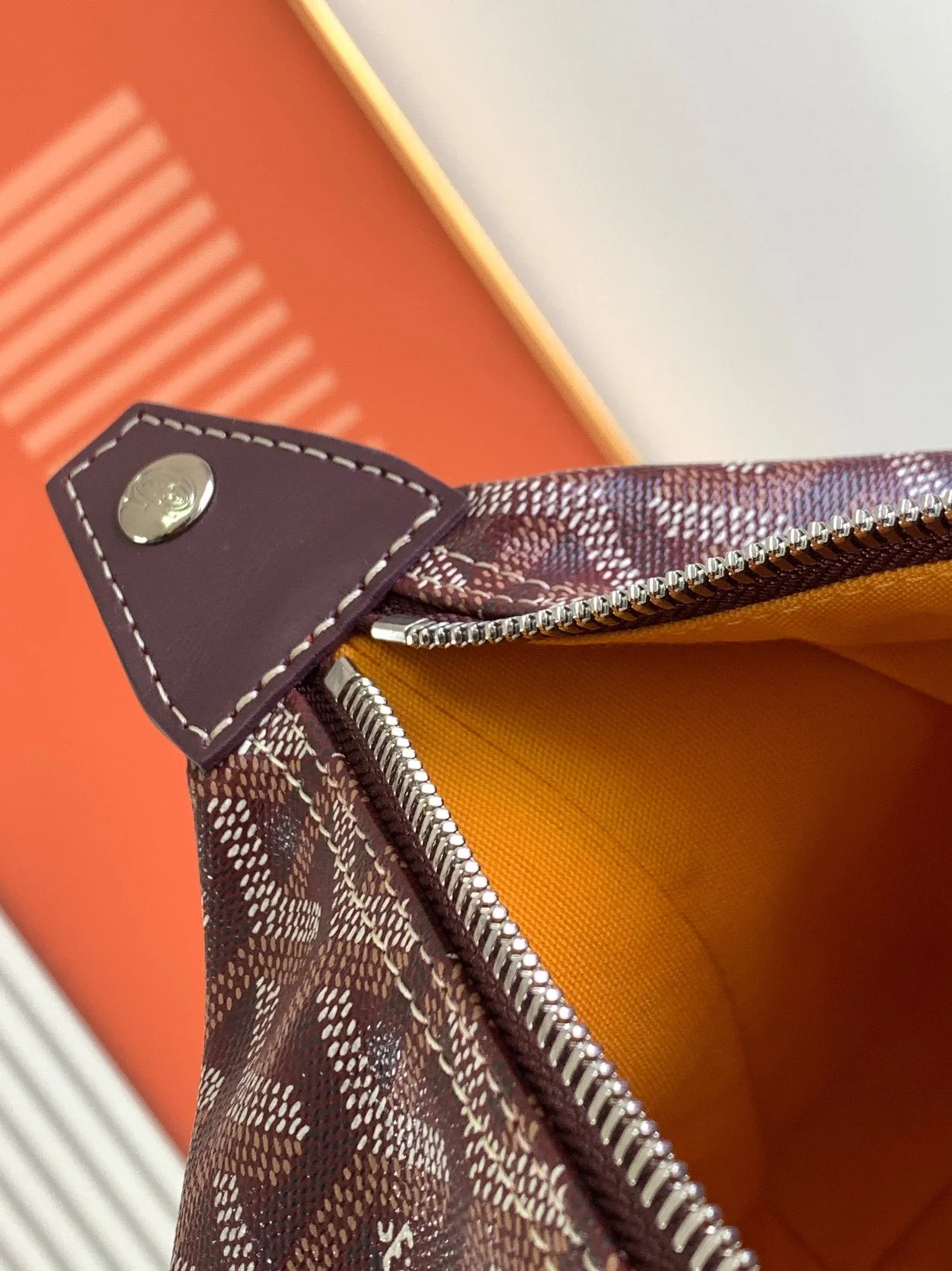 고야드 볼링 25 클러치 버건디