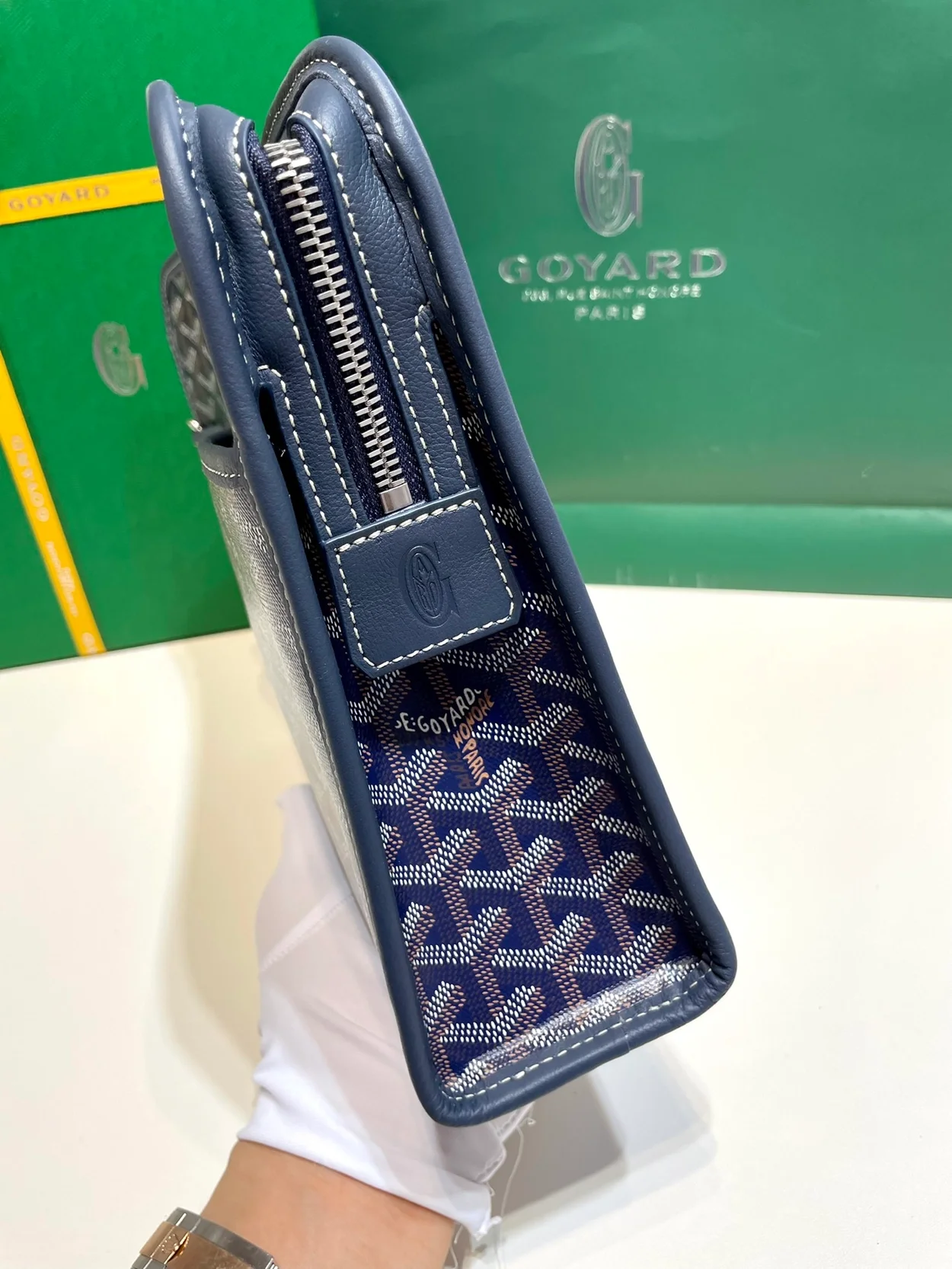 고야드 쥬방스 백 GM 네이비