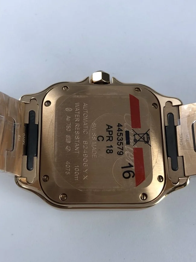 까르띠에 산토스 35mm 미디움 로즈골드