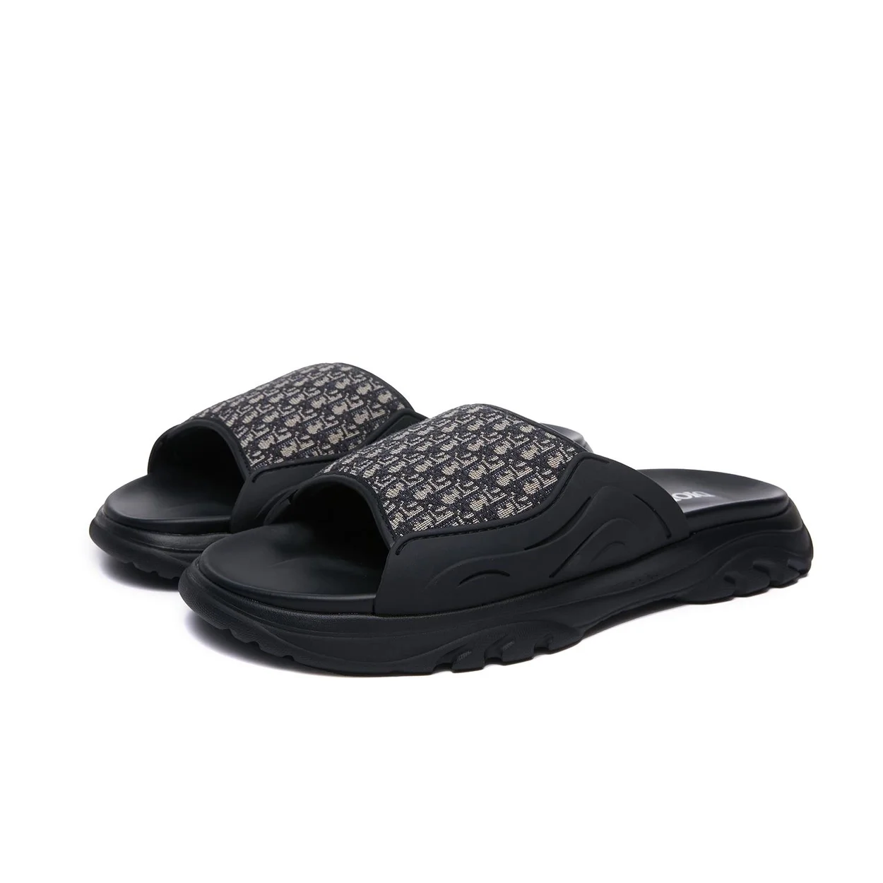 디올 H-TOWN 샌들 블랙 러버 & 베이지