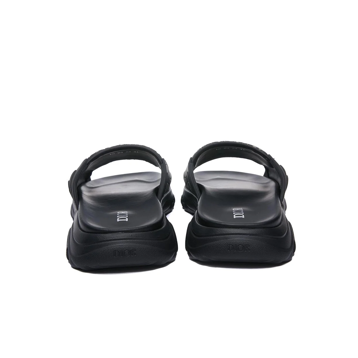 디올 H-TOWN 샌들 블랙 러버 & 베이지