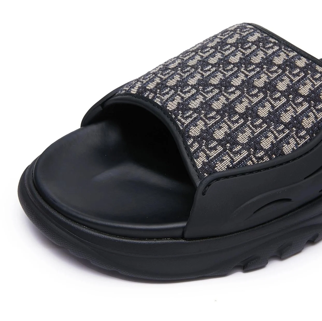 디올 H-TOWN 샌들 블랙 러버 & 베이지