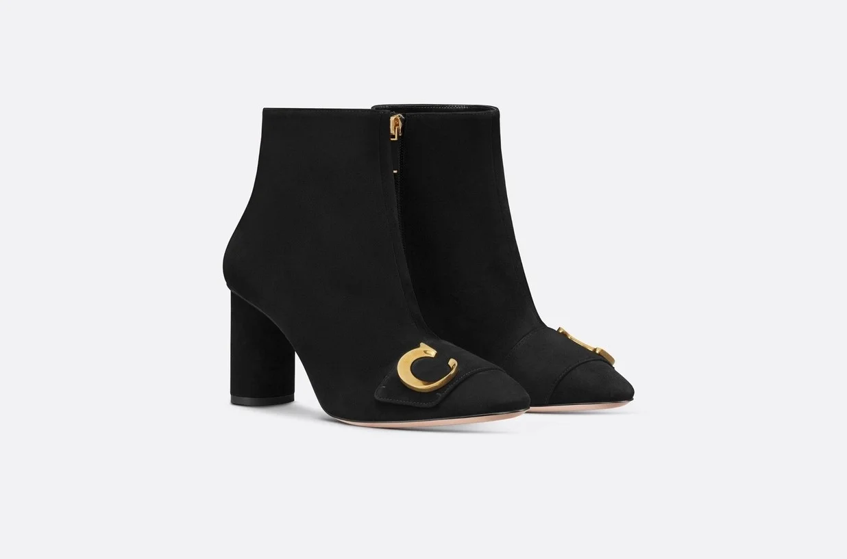 디올 C'EST 스웨이드 힐 앵클 부츠