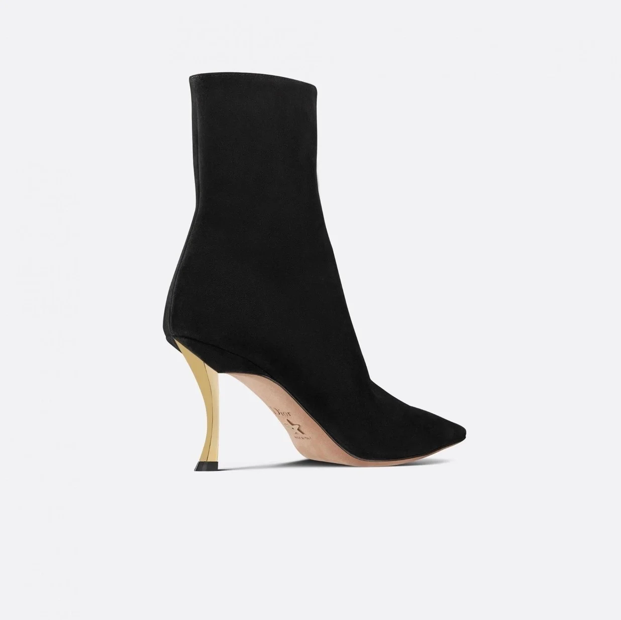 디올 D-Fame 스웨이드 앵클 부츠 블랙