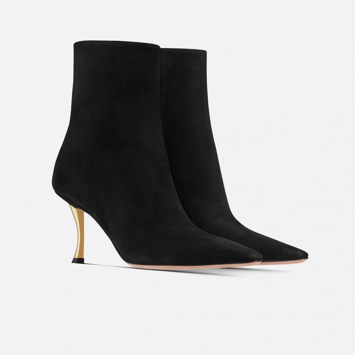 디올 D-Fame 스웨이드 앵클 부츠 블랙