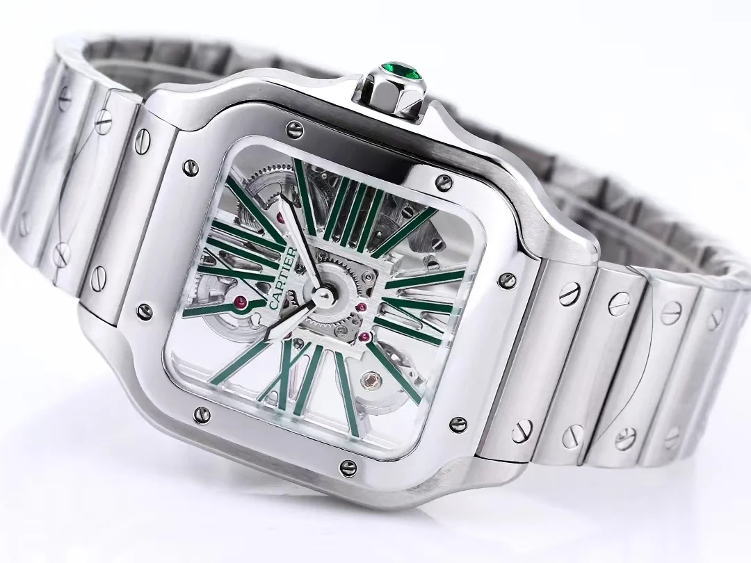 까르띠에 산토스 40mm 라지  9611 그린칼리버