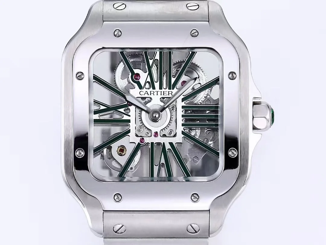 까르띠에 산토스 40mm 라지  9611 그린칼리버