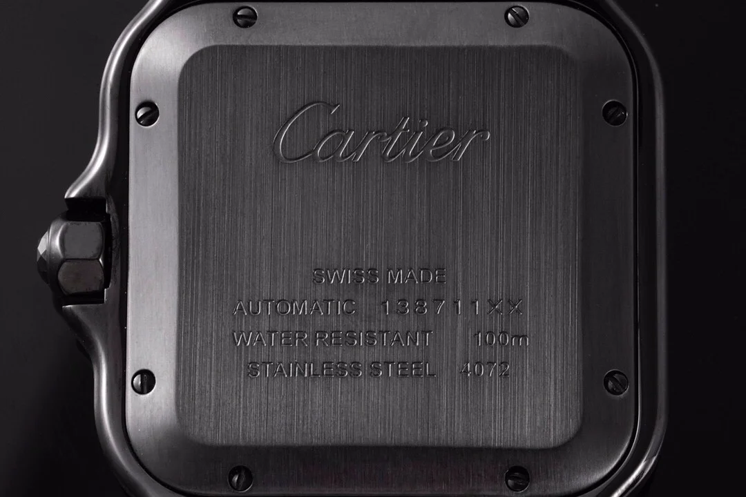 까르띠에 산토스 40mm 라지 블랙스트랩